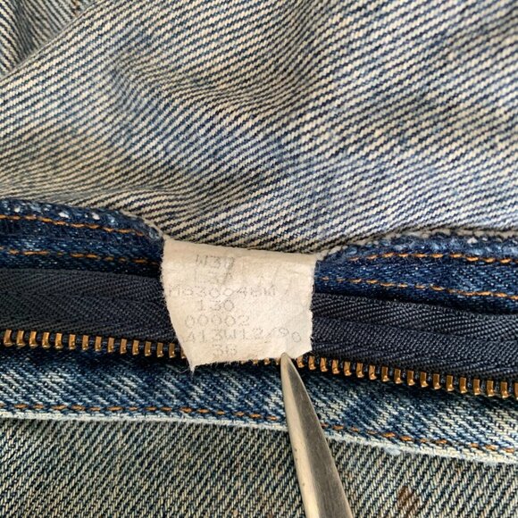 Vintage Distressed Paint Splattered Jorts Marks Work Warehouse Jean Shorts - Picture 7 of 11